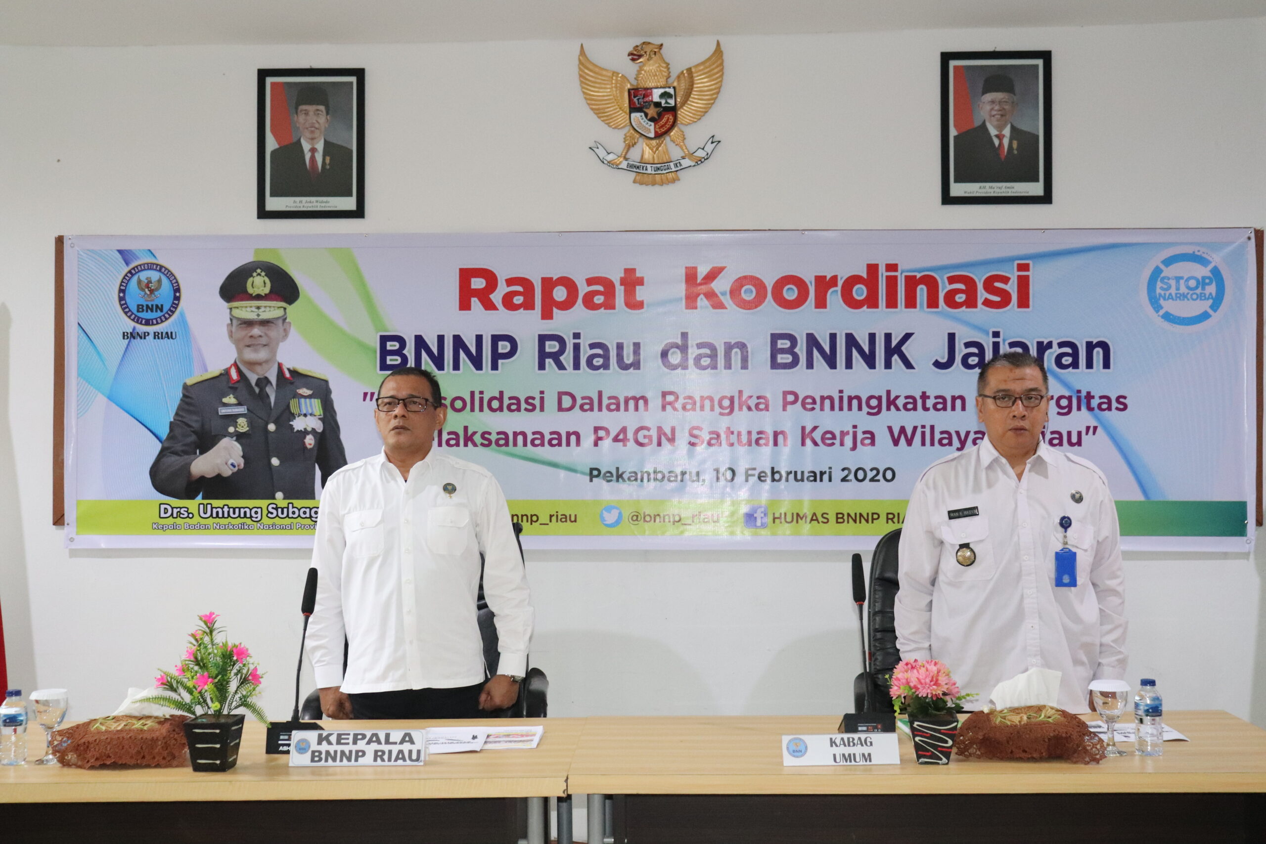BNNP RIAU GELAR RAPAT KOORDINASI DALAM RANGKA PENINGKATAN SINERGITAS SERTA KINERJA BNNP DAN BNNK DALAM PELAKSANAAN P4GN TAHUN 2020 DI WILAYAH PROVINSI RIAU BNNP RIAU GELAR RAPAT KOORDINASI DALAM RANGKA PENINGKATAN SINERGITAS SERTA KINERJA BNNP DAN BNNK DALAM PELAKSANAAN P4GN TAHUN 2020 DI WILAYAH PROVINSI RIAU