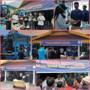 BNNP Riau Musnahkan 7 Kg Sabu Asal Malaysia Yang di Kemas Dalam Bungkus Milo
