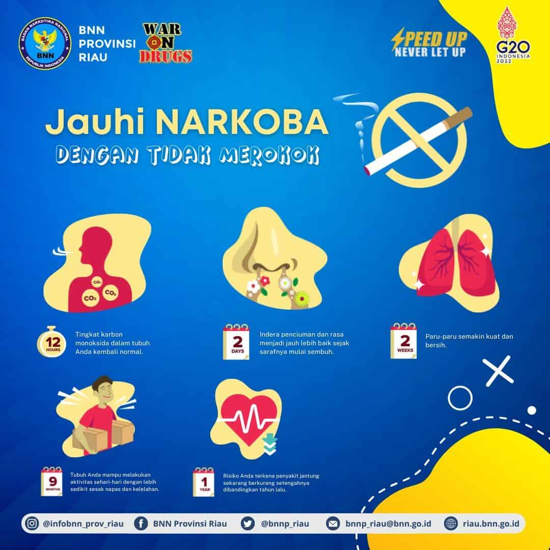 Yuk Kita jauhi Narkoba dimulai dari Tidak atau berhenti Merokok Yuk Kita jauhi Narkoba dimulai dari Tidak atau berhenti Merokok