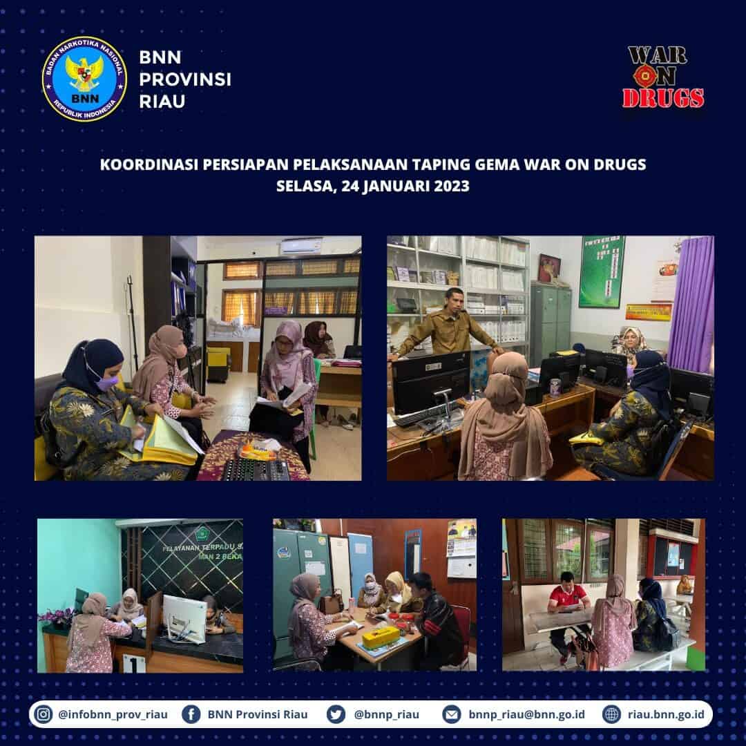 BNNP Riau Koordinasi ke Sekolah dan Universitas dalam Rencana Pelaksanaan kegiatan Partisipasi Mengikuti Kegiatan Gema Anti Narkotika 2023 BNNP Riau Koordinasi ke Sekolah dan Universitas dalam Rencana Pelaksanaan kegiatan Partisipasi Mengikuti Kegiatan Gema Anti Narkotika 2023