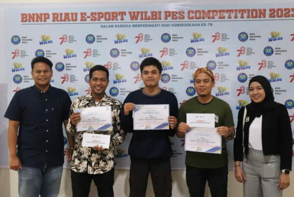 BNNP Riau Selenggarakan E-Sport Wilbi Pes Competition dalam rangka HUT RI Ke-78