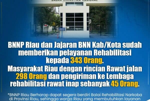 BNNP Riau dan Jajaran BNN Kab/Kota Melayani Rehabilitasi: 343 Orang Masyarakat Riau Mendapatkan Bantuan
