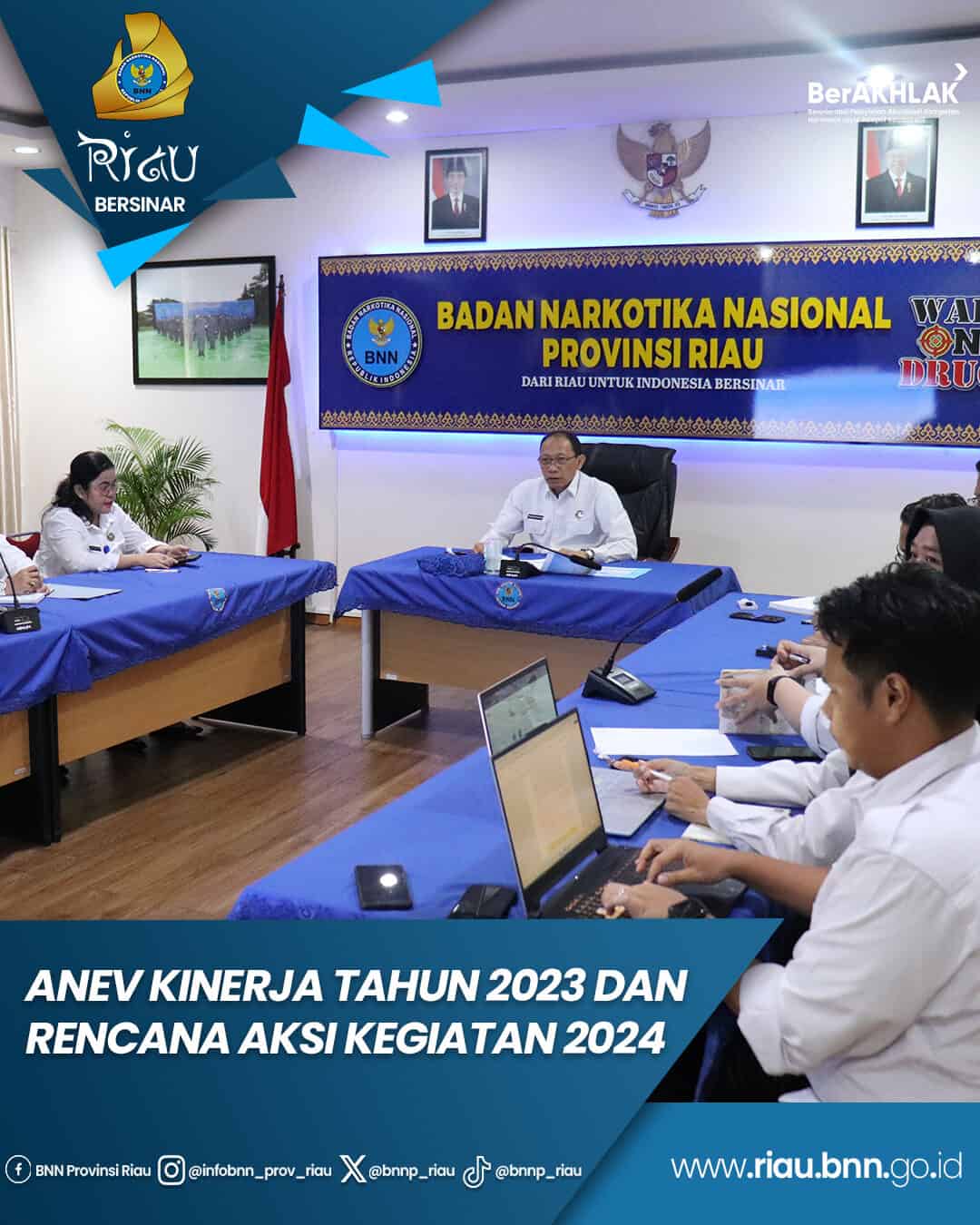 BNN Provinsi Riau Gelar Acara Evaluasi Kinerja dan Soroti Rencana Aksi Tahun 2024