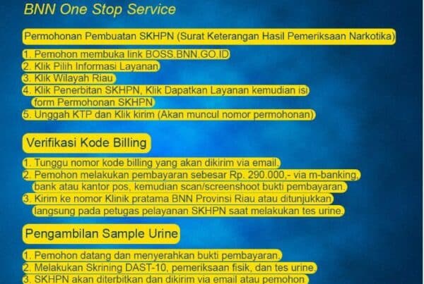 Kemudahan Pendaftaran Surat Keterangan Hasil Pemeriksaan Narkotika (SKHPN) Melalui Website BOSS (BNN One Stop Service)