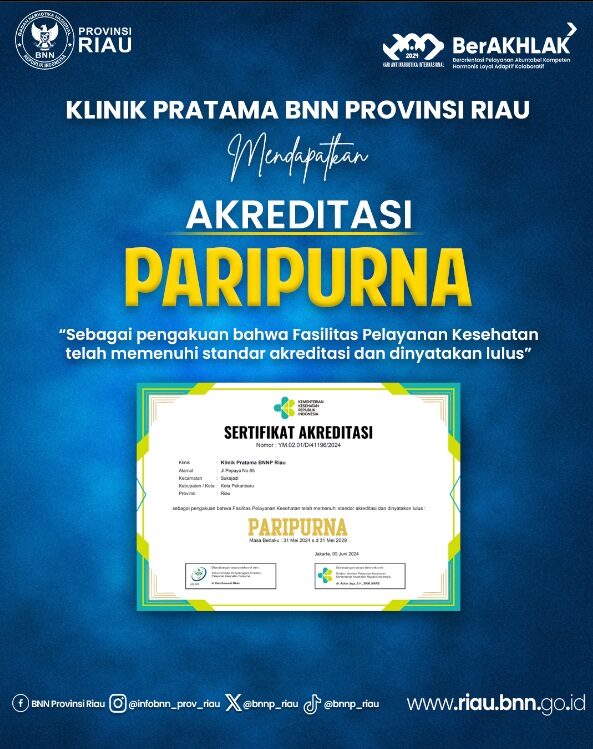 Selamat kepada Klinik Pratama BNN Provinsi Riau atas Pencapaian Akreditasi Paripurna! Konsep Otomatis