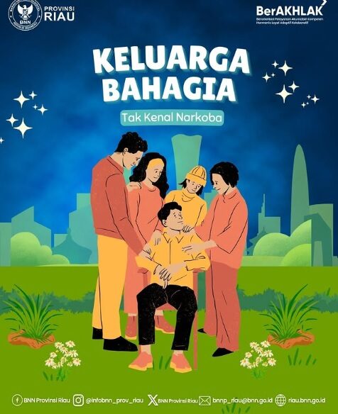Keluarga Bahagia, Jauh dari Narkoba Bersama Kita Bisa Menciptakan Masa Depan Cerah dan Bahagia Konsep Otomatis